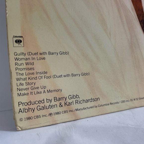 Vintage 1980 Barbra Streisand Guilty Vinyl LP Record with Barry Gibb - Picture 3 of 8